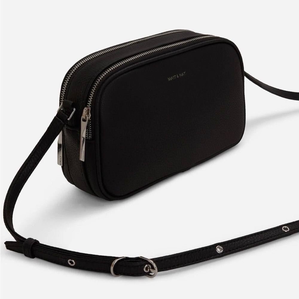 Matt and Nat Pair Vegan Crossbody Bag Purity Black